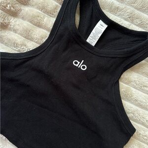 Alo Yoga Ribbed Tank Top BLACK